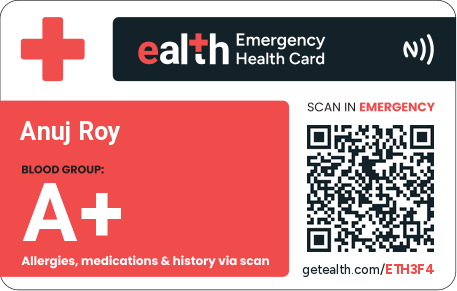 Ealth Emergency Health Card – Light