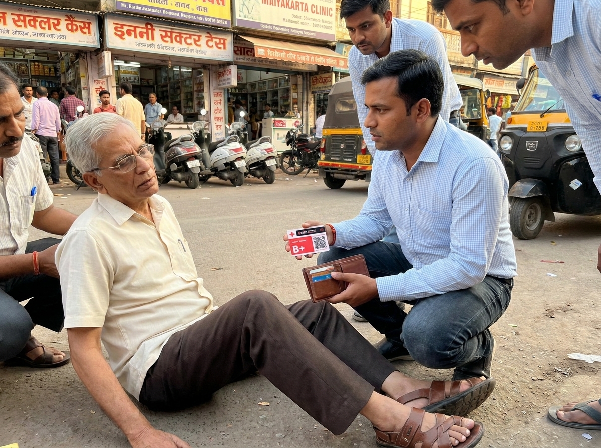 A stranger finds the Ealth card